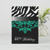 Zebra Damask Fabulous op 40 oktober Kaart (Staand voorkant)