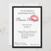 Zebra Damask Girl's Night Out Bachelorette Party Kaart (Achterkant)