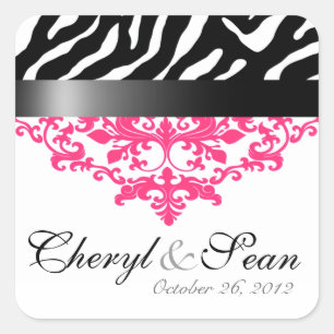 Zebra Damask Sla de Date Sticker op