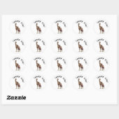  Zebra dank u Ronde Sticker (Vel)