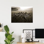 Zebra Dawn Poster (Thuiskantoor)
