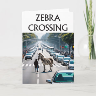 Zebra de weg oversteken kaart