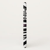 Zebra Deco Pink Diamond Monogram Case-Mate iPhone Case (Achterkant/links)