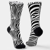Zebra decoratie sokken (Gebogen)