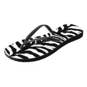 Zebra decoratie teenslippers (Schuin)