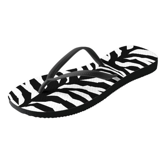 Zebra decoratie  teenslippers (Schuin)