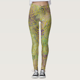 Zebra Design gouden bandjes en Seafoam Coloway Leggings