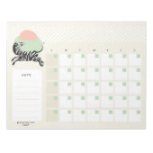 Zebra Desk Kalender Notitieblok (Voorkant)