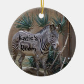 Zebra Deurhelling Keramisch Ornament (Voorkant)