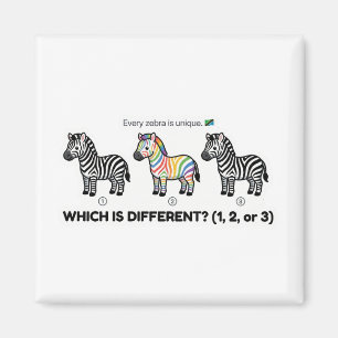 Zebra Die Anders Is Magneet