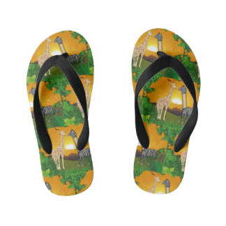 Zebra die lang wil zijn kinder teenslippers