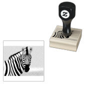 Zebra die naar je kijkt rubberstempel (Gestempeld)