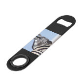 Zebra die naar je kijkt speed flessenopener (Voorkant Gekanteld)