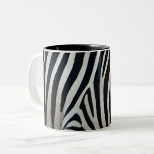 zebra dier huid bont textuur natuur strepen patroo tweekleurige koffiemok