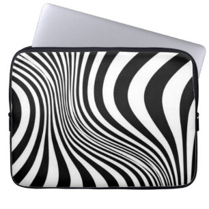 Zebra Dier Huid Textuur Patroon-88 Laptop Sleeve