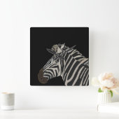 Zebra Dier Vierkante Klok (Huis)