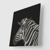 Zebra Dier Vierkante Klok (Hoek)