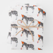 Zebra - Dieren met een partij Inpakpapier Vel (In situ)
