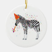 Zebra - Dieren met een partij Keramisch Ornament (Voorkant)