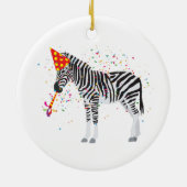 Zebra - Dieren met een partij Keramisch Ornament (Achterkant)