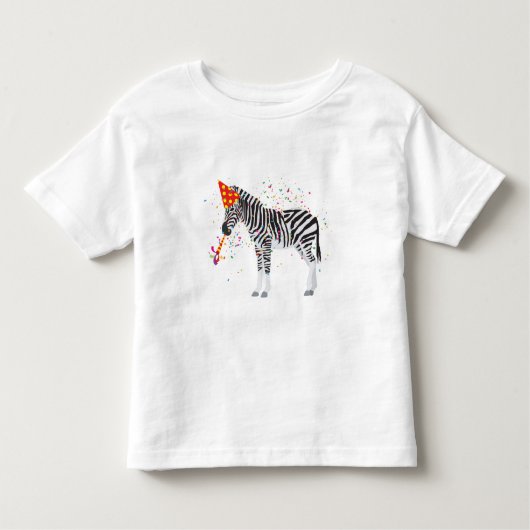 Zebra - Dieren met een partij Kinder Shirts (Voorkant)
