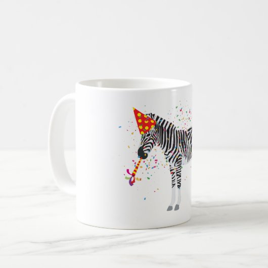 Zebra - Dieren met een partij Koffiemok (Voorkant links)