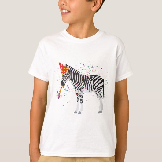 Zebra - Dieren met een partij T-shirt (Voorkant)