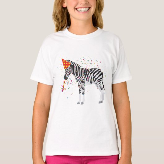 Zebra - Dieren met een partij T-shirt (Voorkant)