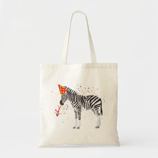 Zebra - Dieren met een partij Tote Bag (Voorkant)