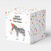 Zebra - Dieren op de geboorte Bedankdoosjes (Voorkant Zijde)