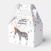Zebra - Dieren op de geboorte Bedankdoosjes (Voorkant Zijde)