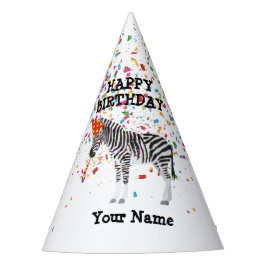 Zebra - Dieren op de geboorte Feesthoedjes