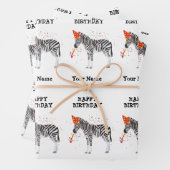 Zebra - Dieren op de geboorte Inpakpapier Vel (In situ)