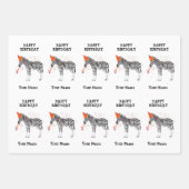 Zebra - Dieren op de geboorte Inpakpapier Vel (Voorkant)