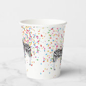 Zebra - Dieren op de geboorte Papieren Bekers (Rechts)