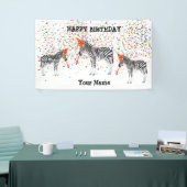 Zebra - Dieren op de geboorte Spandoek (Beurs)