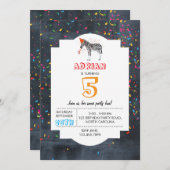 Zebra - Dieren van de geboorte van het Jongen Meis Kaart (Voorkant / Achterkant)