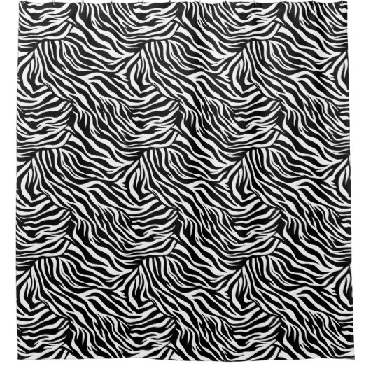 Zebra Dierenafdrukken Douchegordijn (Voorkant)