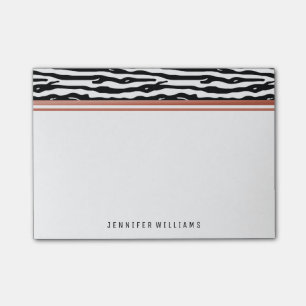 Zebra Dierenafdrukken Zwarte witte Roos Gold-naa Post-it® Notes
