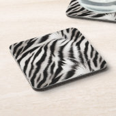Zebra Dierenbont Bier Onderzetter (Linkerzijde)