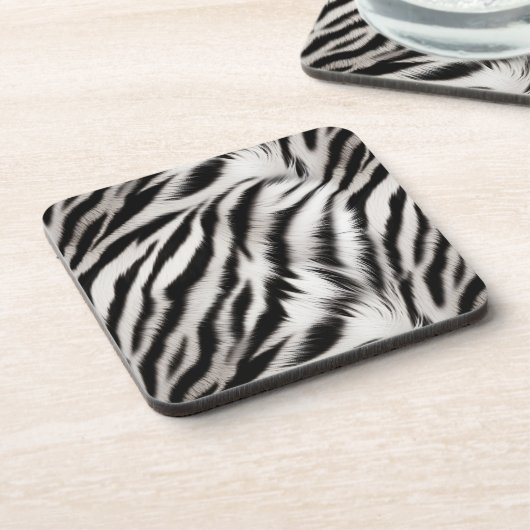 Zebra Dierenbont Bier Onderzetter (Linkerzijde)