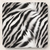 Zebra Dierenbont Bier Onderzetter (Voorkant)