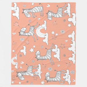 Zebra Dierenlijn Set Fleece Deken