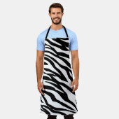 Zebra Dierenpringspatroon Schort (Gedragen)