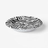 Zebra Dierenprint Feest Papieren Kom (Gebogen)