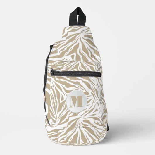 Zebra Dierenprint monogram Sling Bag (Voorkant)
