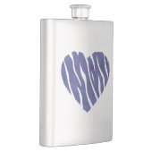 Zebra Dierenprint Paars Hart Flacon (Rechts)