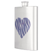 Zebra Dierenprint Paars Hart Flacon (Links)