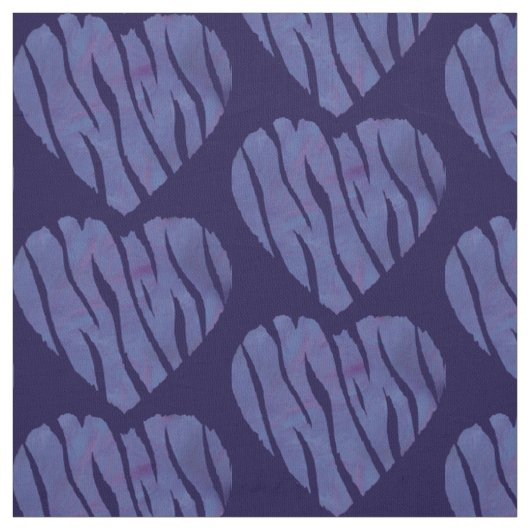 Zebra Dierenprint Paars Hart Stof (Swatch)