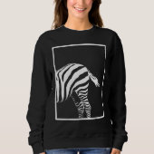Zebra Dierenprint voor Zebra Graphic Zebra Print Trui (Voorkant)